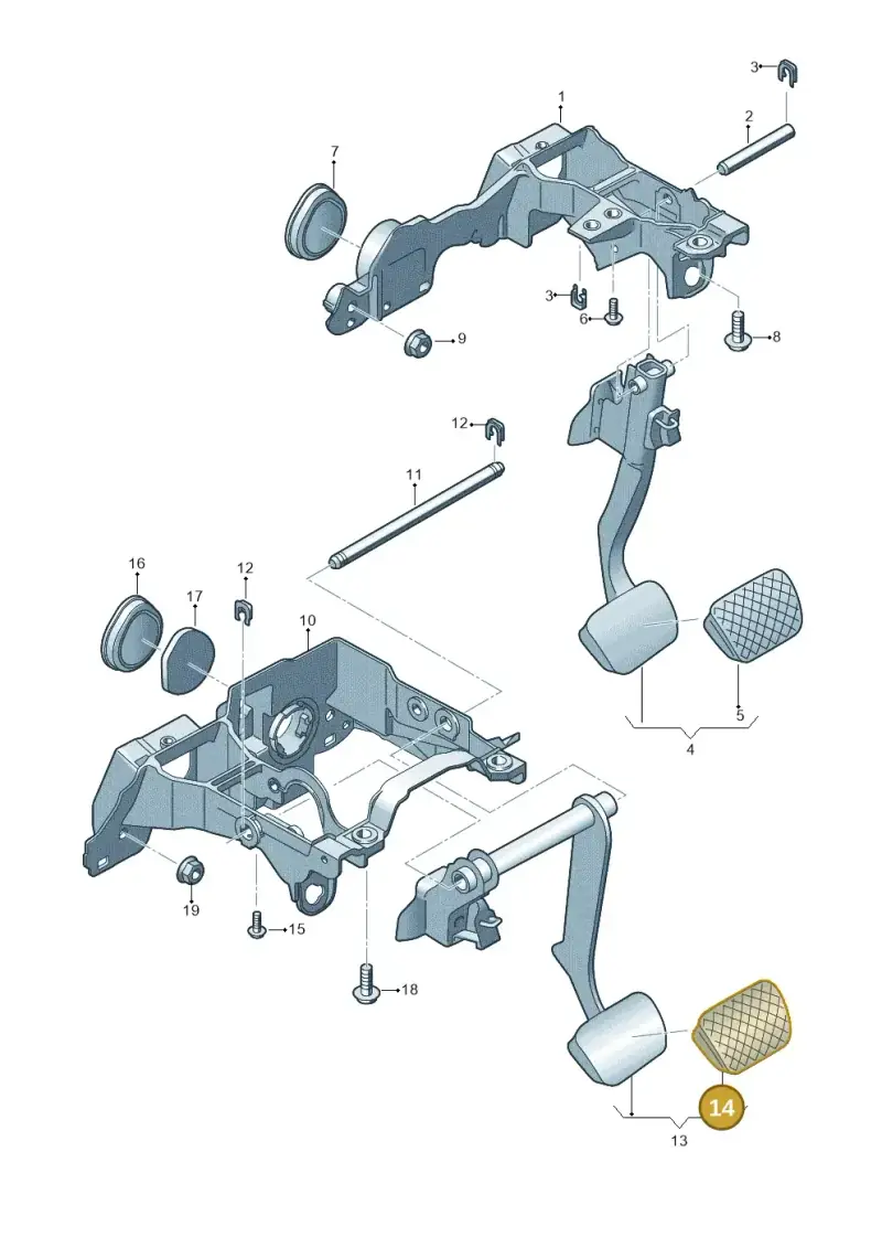 4M2723173 — Audi Q5 (2016-2020) diagram 849723250, position 14