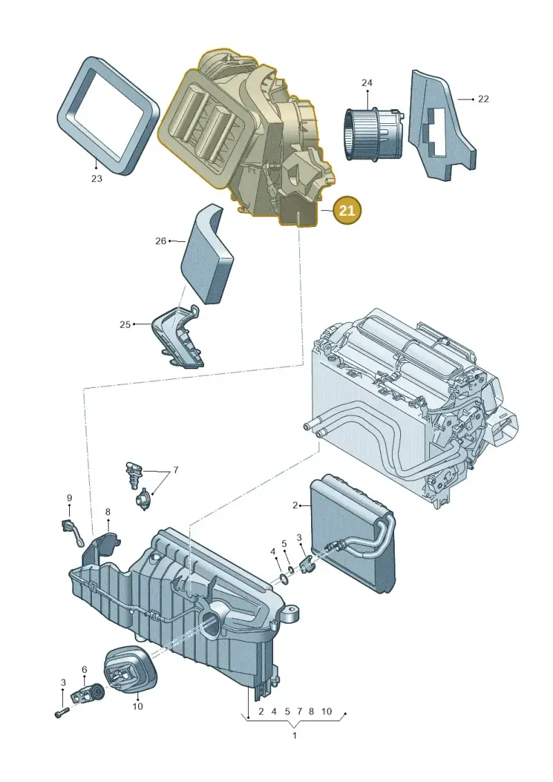 4M2820024B — Audi RS6 Avant (2019-2025) diagram 435820250, position 21