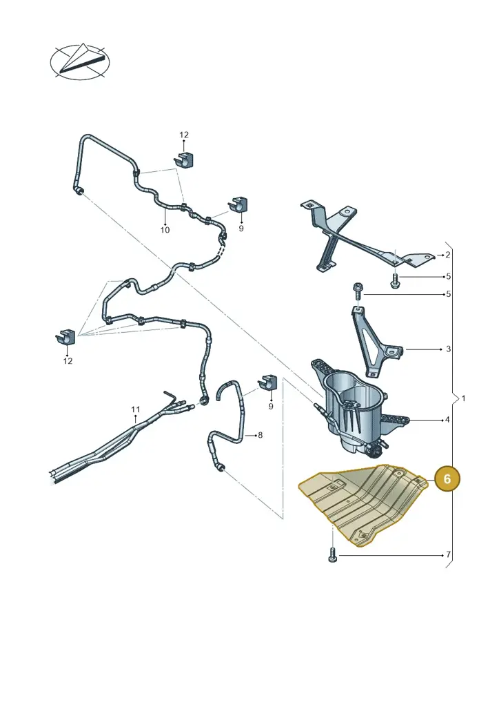 4M4201782A — Audi RS Q8 Quattro (2019-) diagram 624201040, position 6