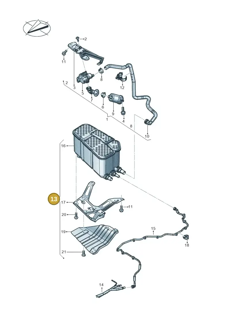 4M4201799D — Audi RS Q8 Quattro (2019-) diagram 624201030, position 13