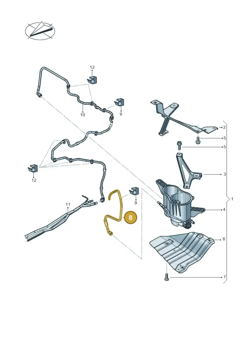 4M4201997 — Audi RS Q8 Quattro (2019-) diagram 624201040, position 8
