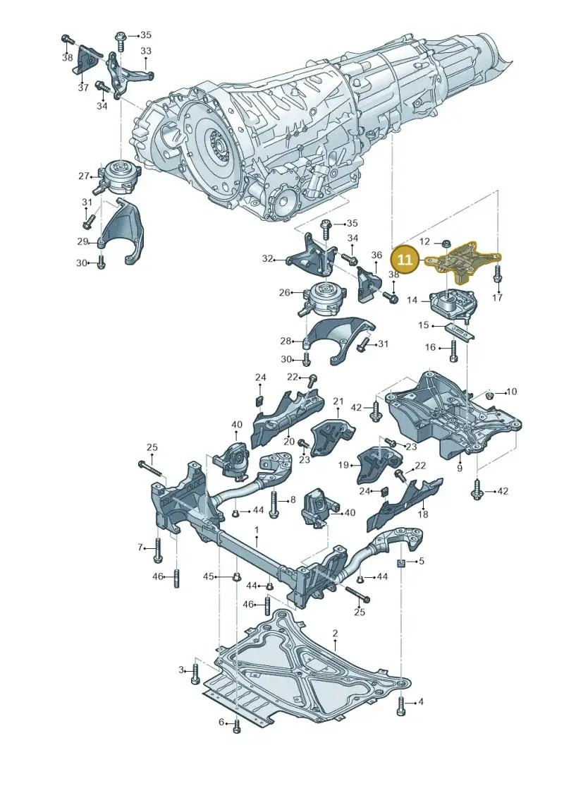 4M4399115C — Audi Q8 (2018-2025) diagram 859399800, position 11