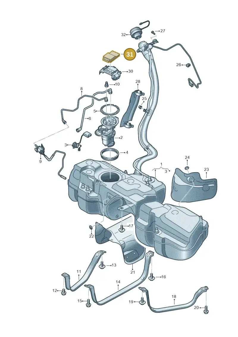 4M4906121B — Audi RS Q8 (2019-2025) diagram 429201000, position 31