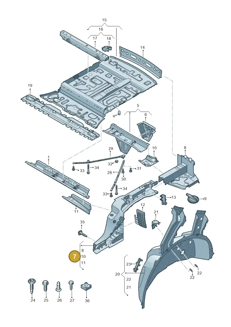 4M6813569B — Audi RS Q8 (2019-2025) diagram 595803000, position 7