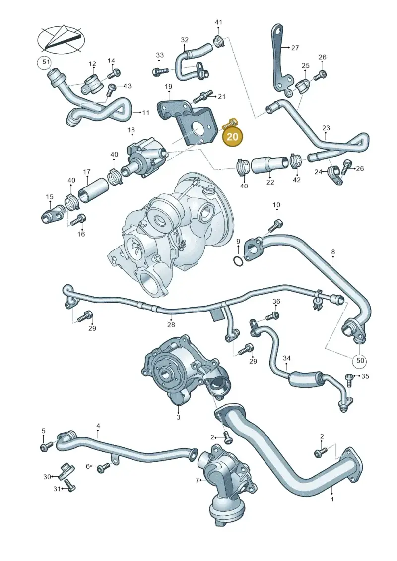 4M8198093 — Audi A6 2.0 (2018-) diagram 849121980, position 20