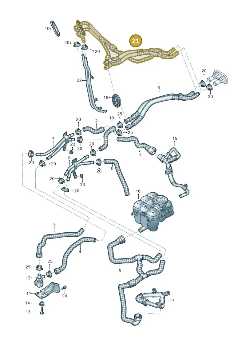 4M8819350 — Audi Q8 Quattro 3,0 (2018-) diagram 859819470, position 21