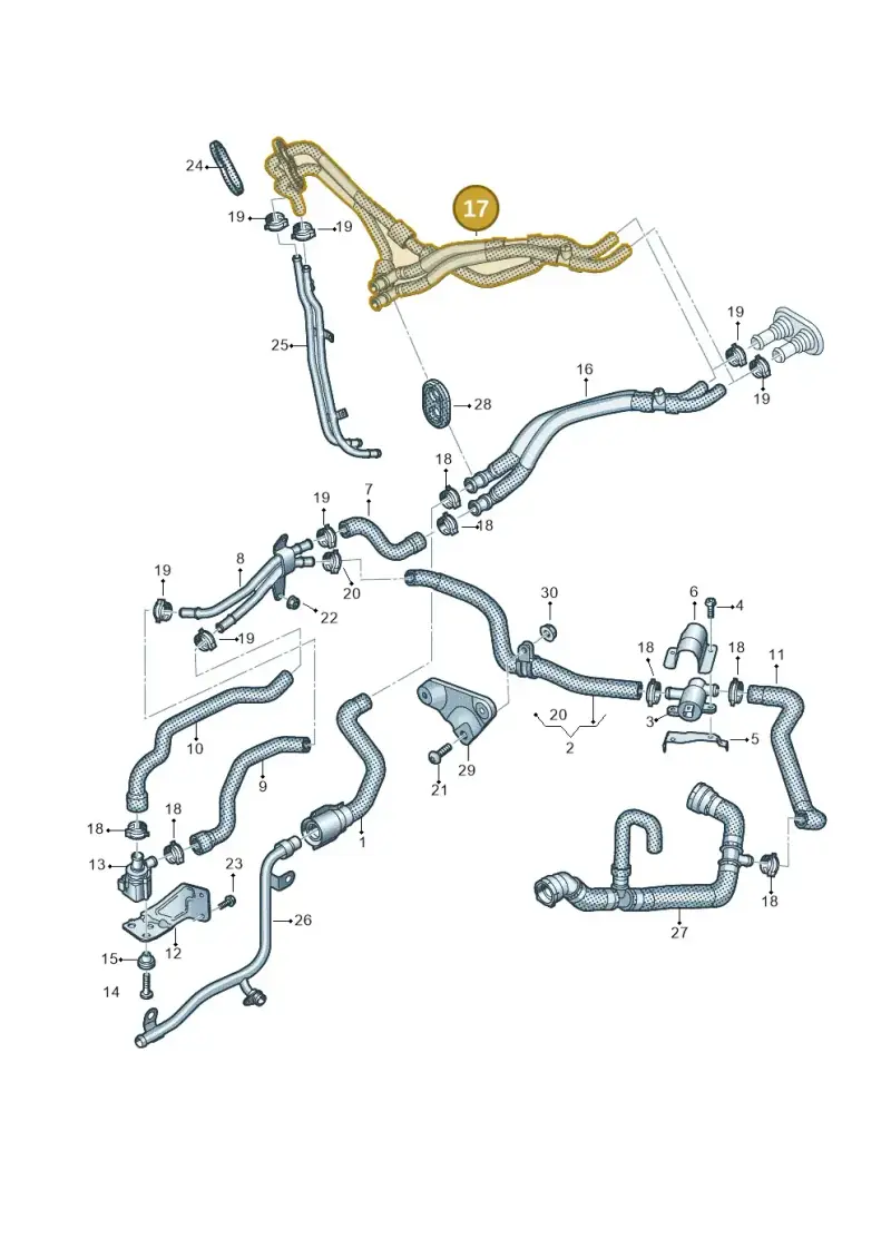 4M8819350A — Audi Q8 (2018-2025) diagram 429121060, position 17