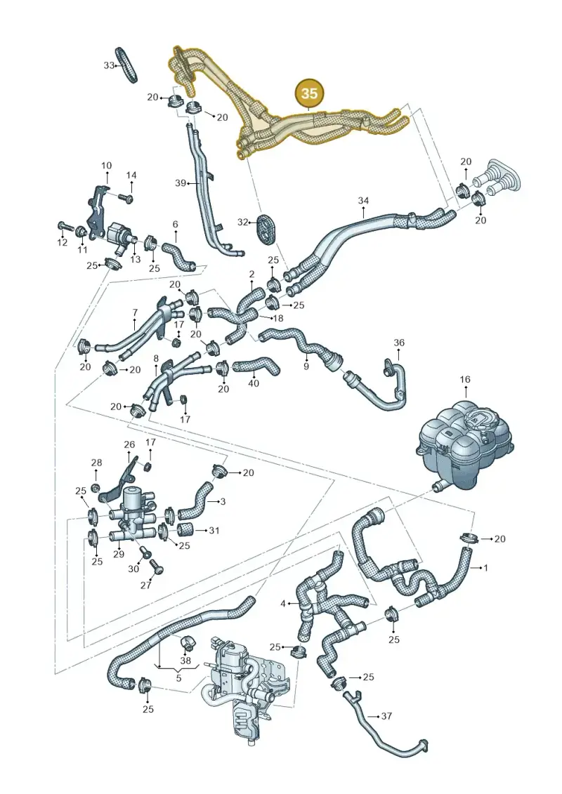 4M8819350A — Audi Q8 (2018-2025) diagram 859265050, position 35