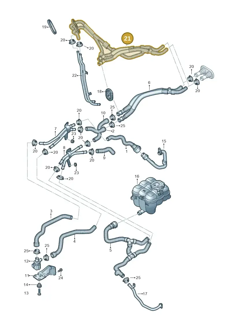 4M8819350A — Audi Q8 (2018-2025) diagram 859819450, position 21