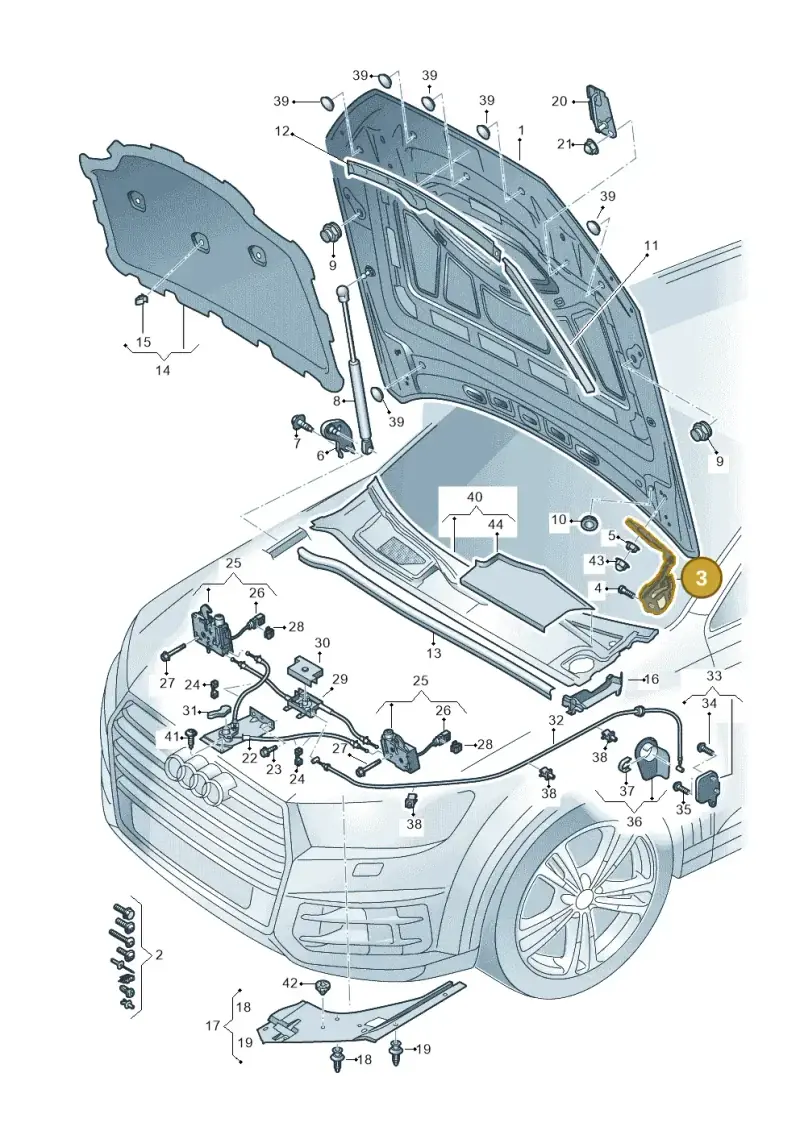 4M8823301B — Audi RS Q8 (2019-2025) diagram 429823000, position 3