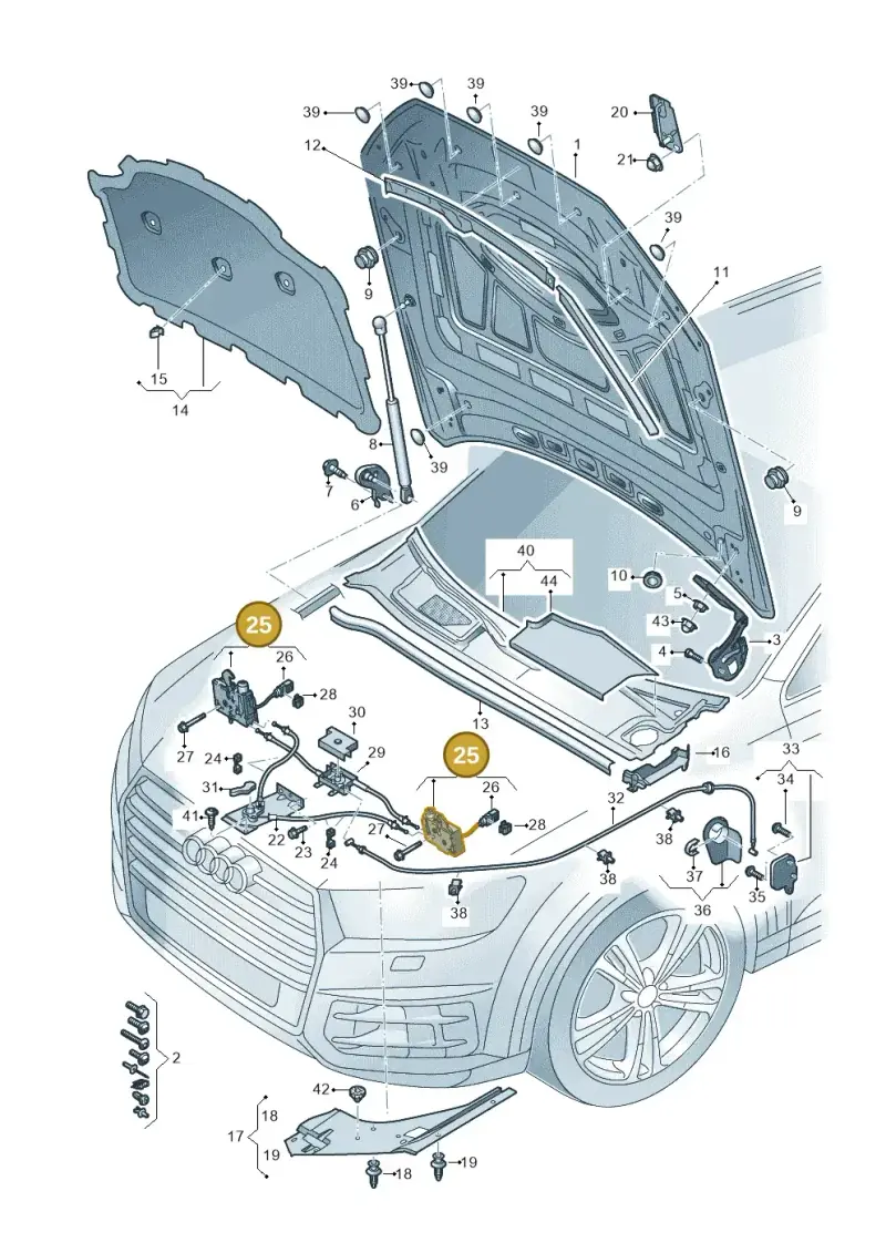 4M8823509A — Audi RS Q8 (2019-2025) diagram 429823000, position 25