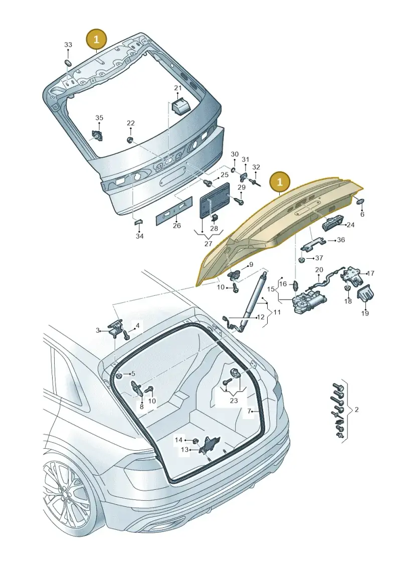 4M8827025C — Audi Q8 (2018-2025) diagram 429827000, position 1
