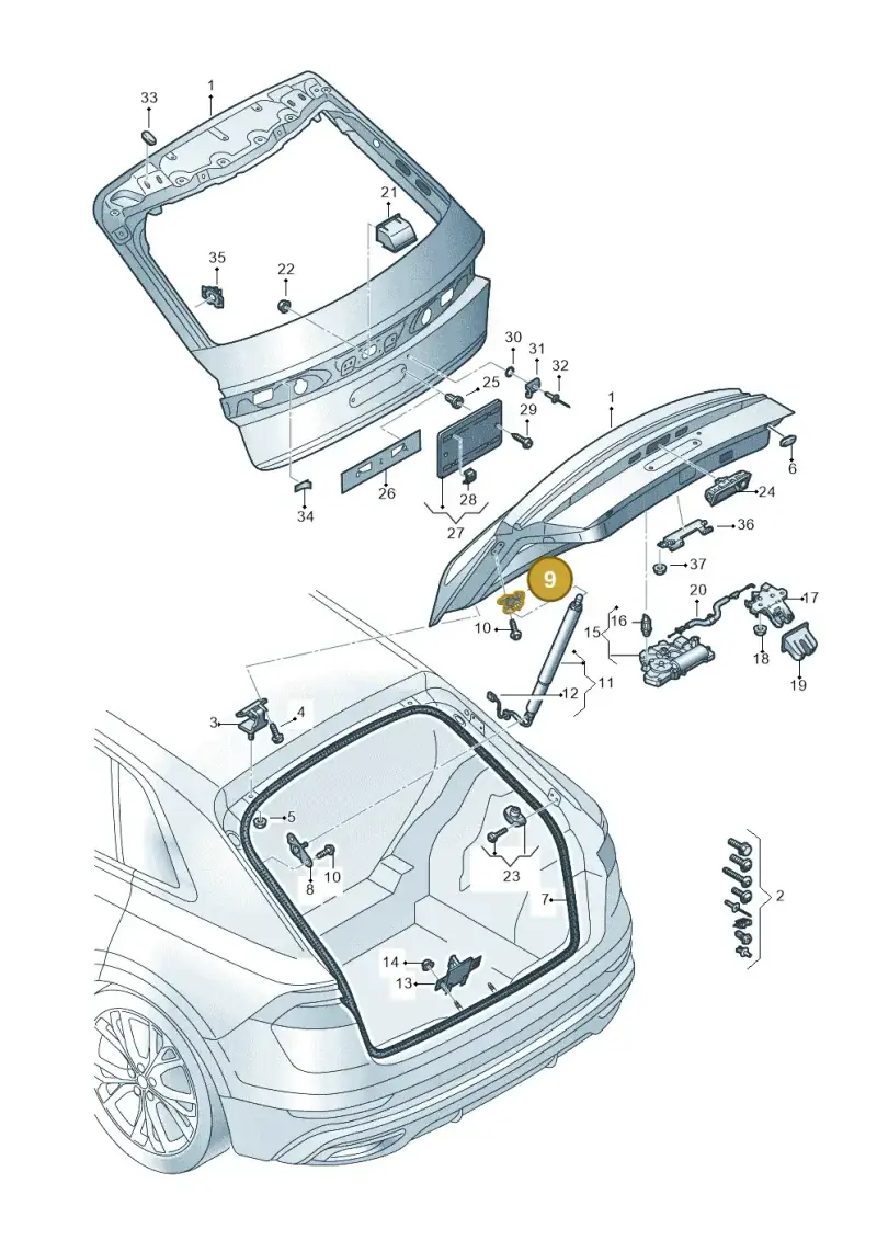 4M8827606 — Audi RS Q8 Quattro (2019-) diagram 429827000, position 9