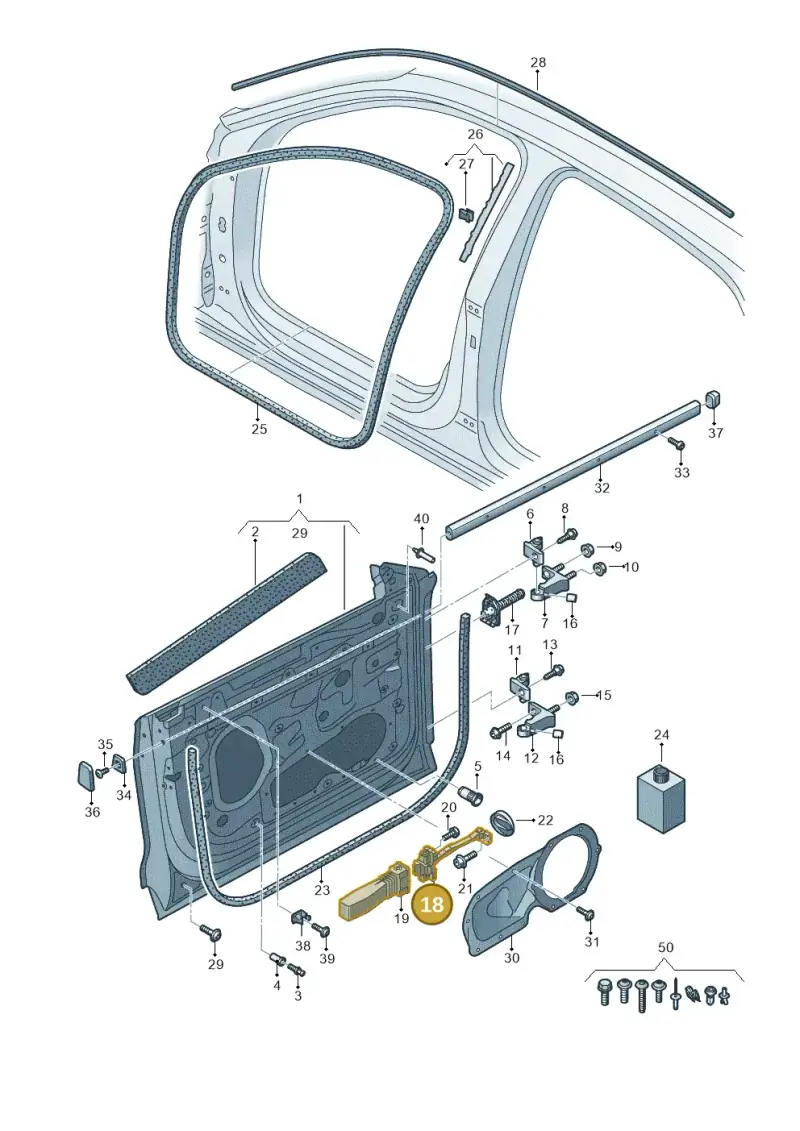 4M8837249 — Audi RS Q8 Quattro (2019-) diagram 429831010, position 18