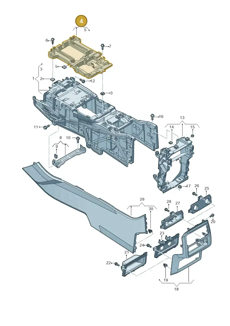 4M8863531B — Audi RS Q8 (2019-2025) diagram 429863050, position 4