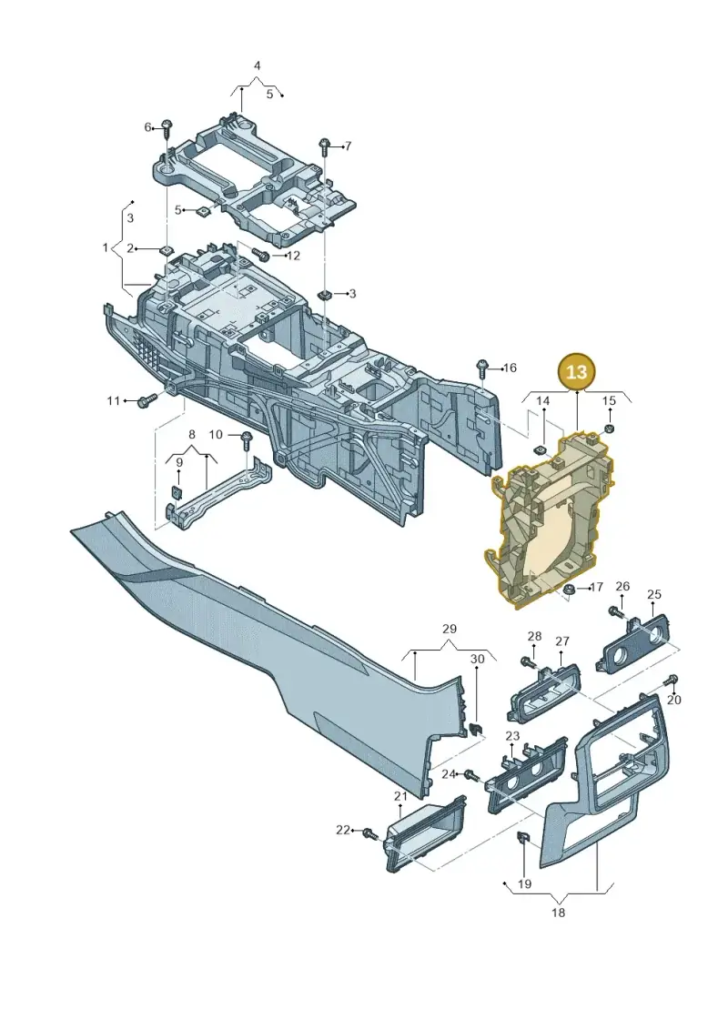 4M8864283 — Audi RS Q8 (2019-2025) diagram 429863050, position 13