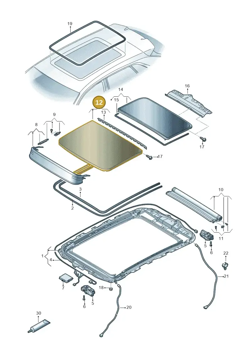 4M8877055C — Audi RS Q8 (2019-2025) diagram 429877000, position 12