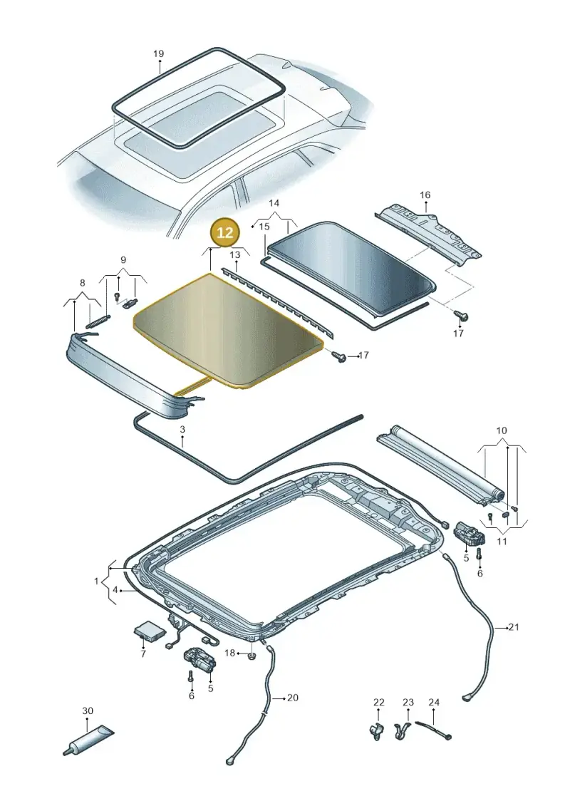 4M8877055C — Audi Q8 e-tron (2018-2025) diagram 586877000, position 12