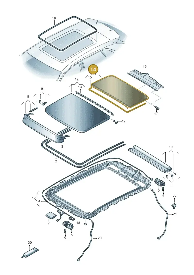 4M8877056B — Audi RS Q8 (2019-2025) diagram 429877000, position 14