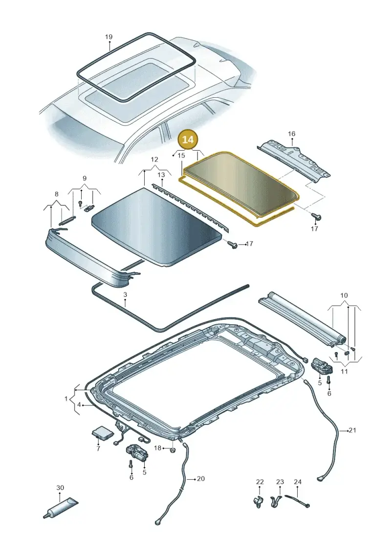 4M8877056B — Audi Q8 e-tron (2018-2025) diagram 586877000, position 14