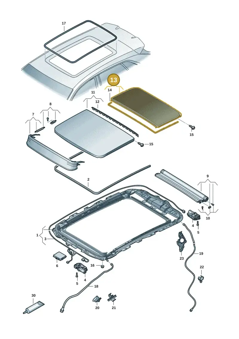 4M8877056B — Audi RS Q3 Sportback (2019-2024) diagram 597877001, position 13