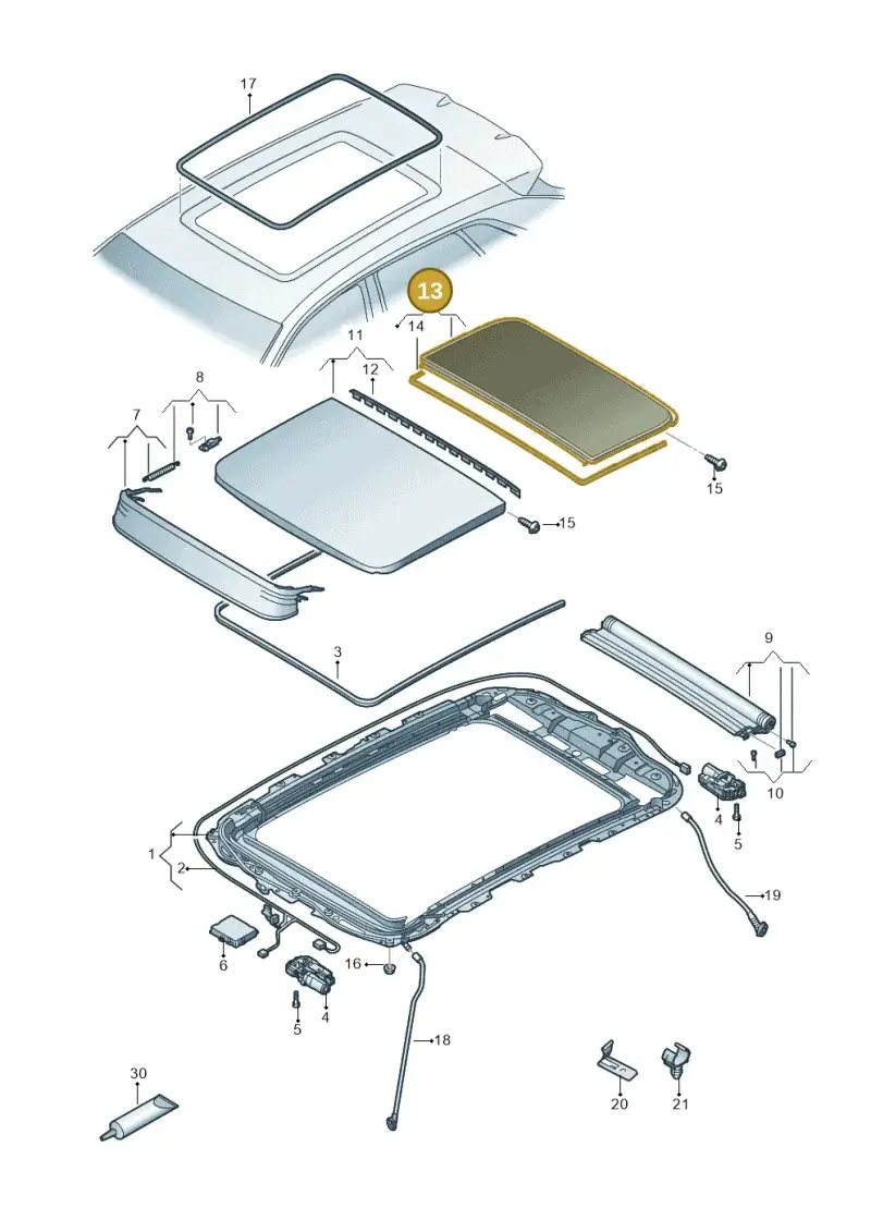 4M8877056B — Audi Q4 Sportback (2021-2025) diagram 89a877000, position 13