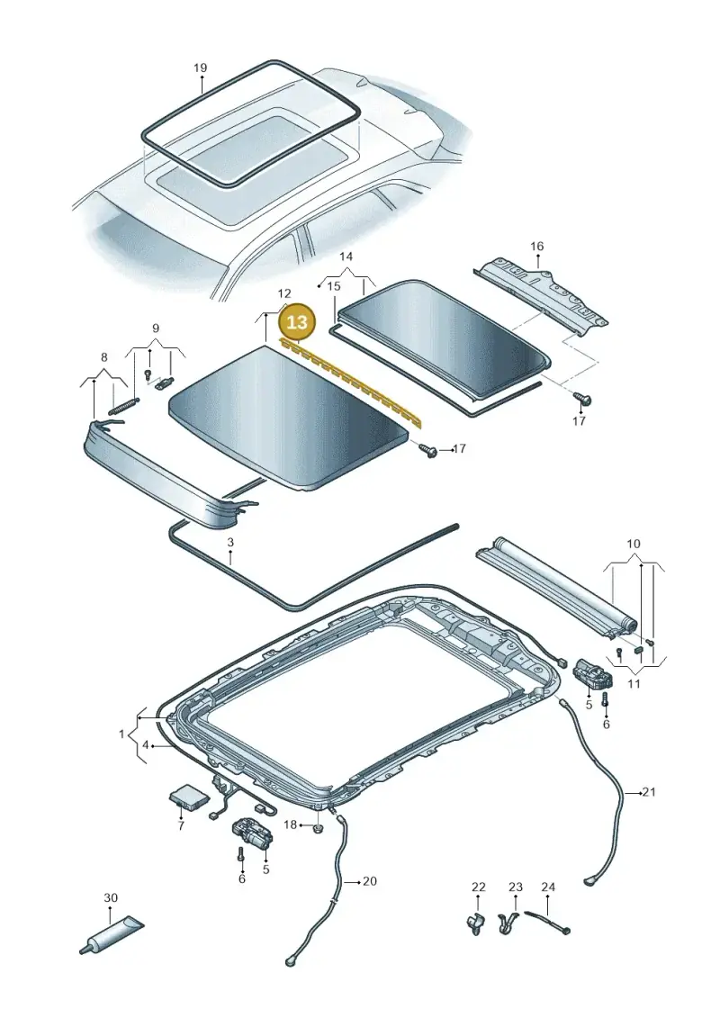 4M8877297 — Audi Q8 e-tron (2018-2020) diagram 586877000, position 13
