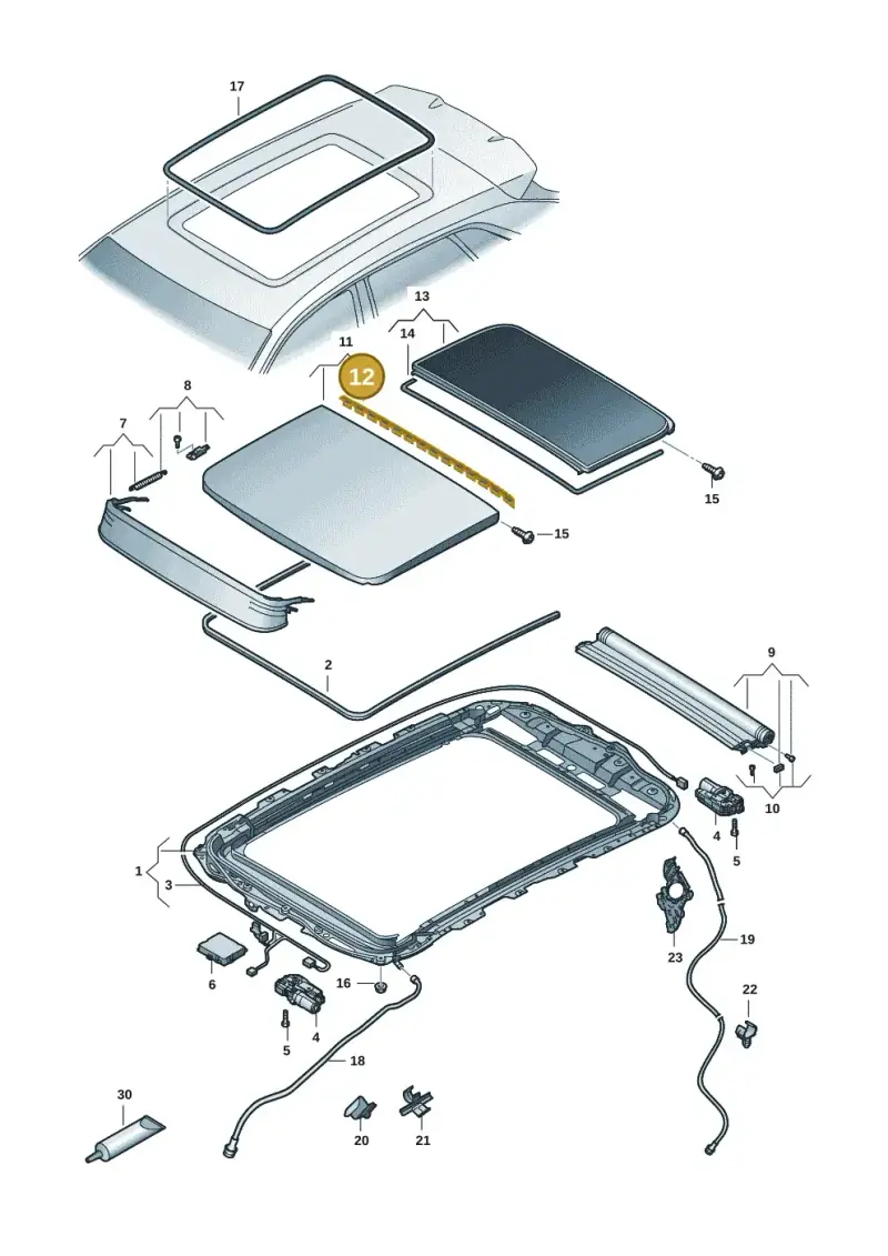 4M8877297 — Audi RSQ3 Sportback (2019-2024) diagram 597877001, position 12