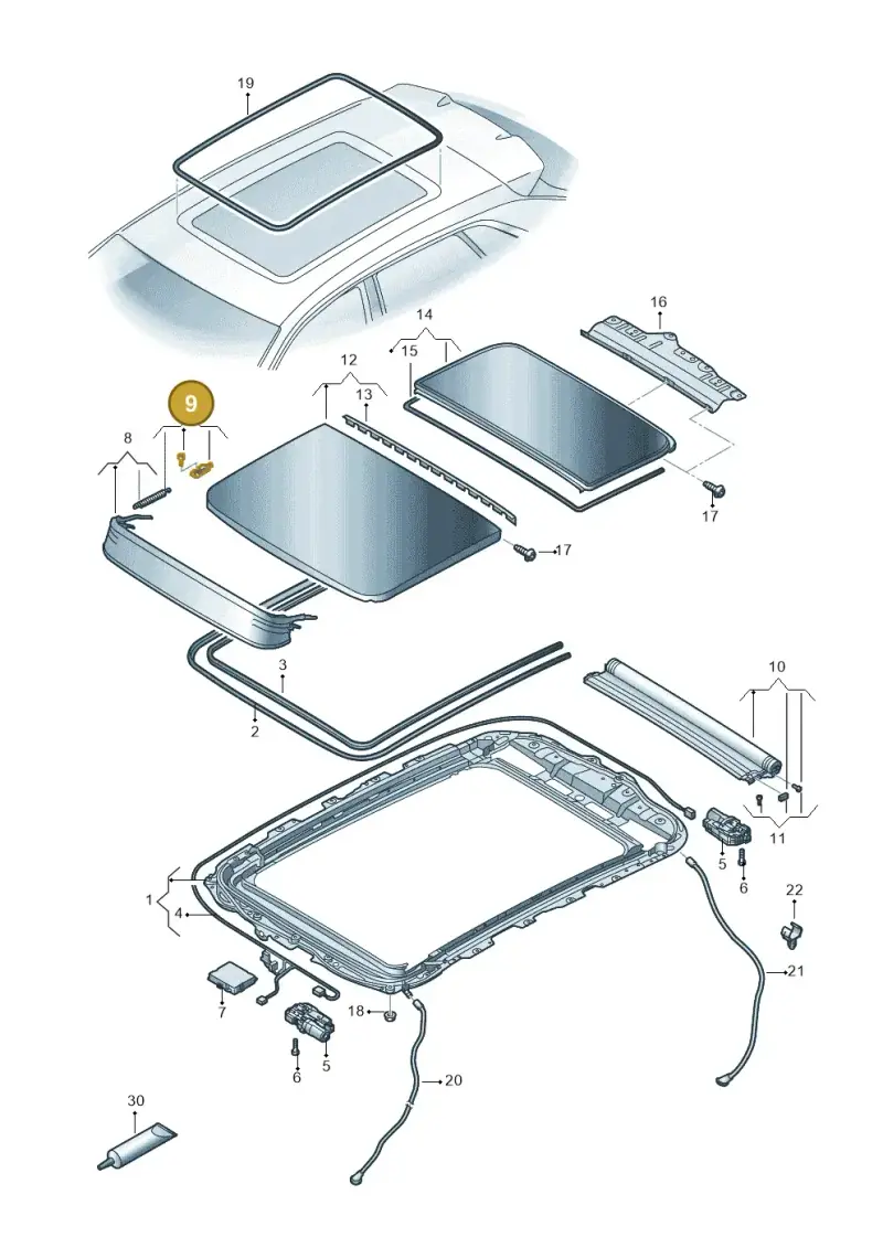 4M8877318 — Audi RS Q8 (2019-2025) diagram 429877000, position 9