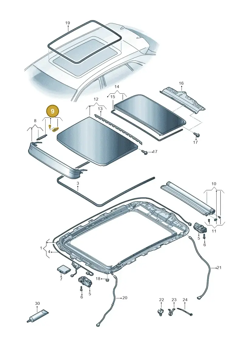 4M8877318 — Audi Q8 e-tron (2018-2025) diagram 586877000, position 9