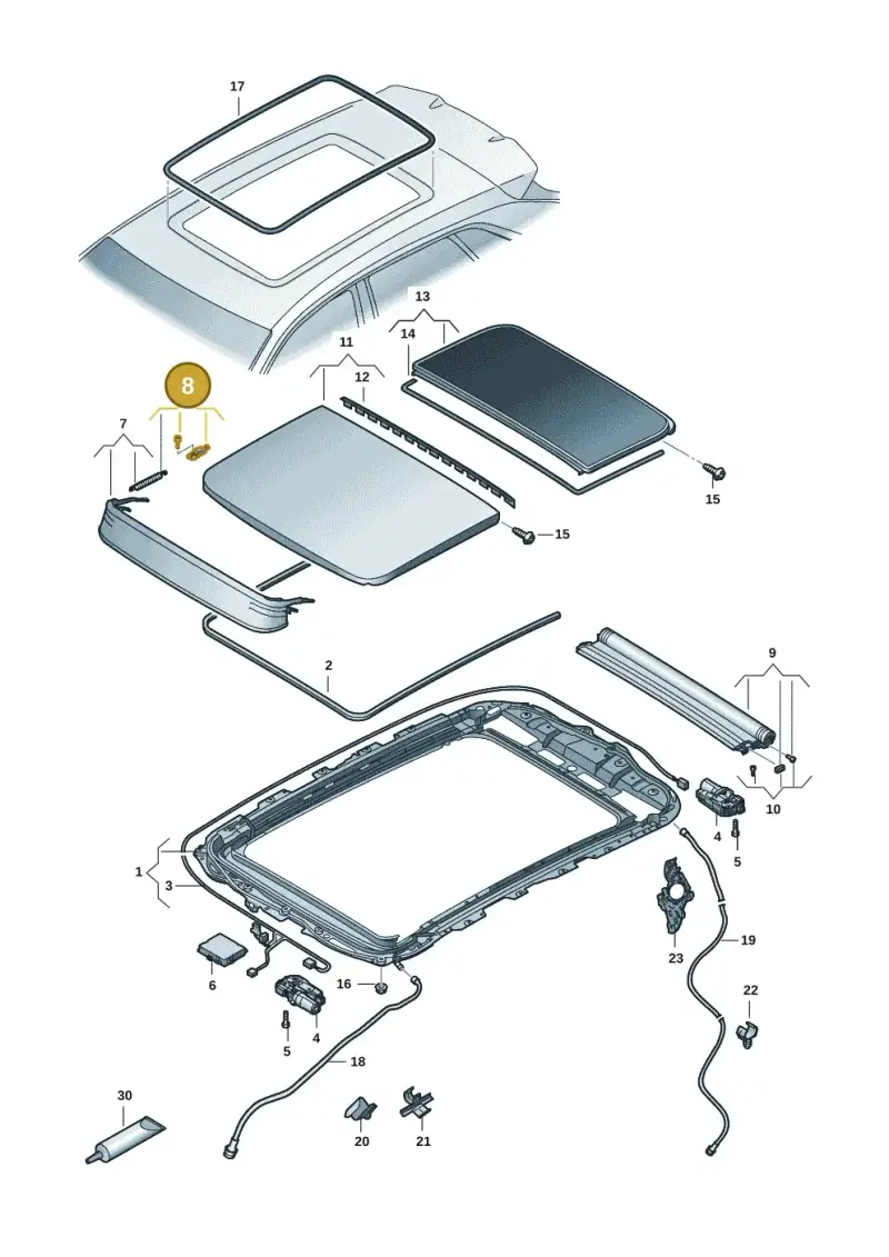 4M8877318 — Audi RS Q3 Sportback (2019-2024) diagram 597877001, position 8