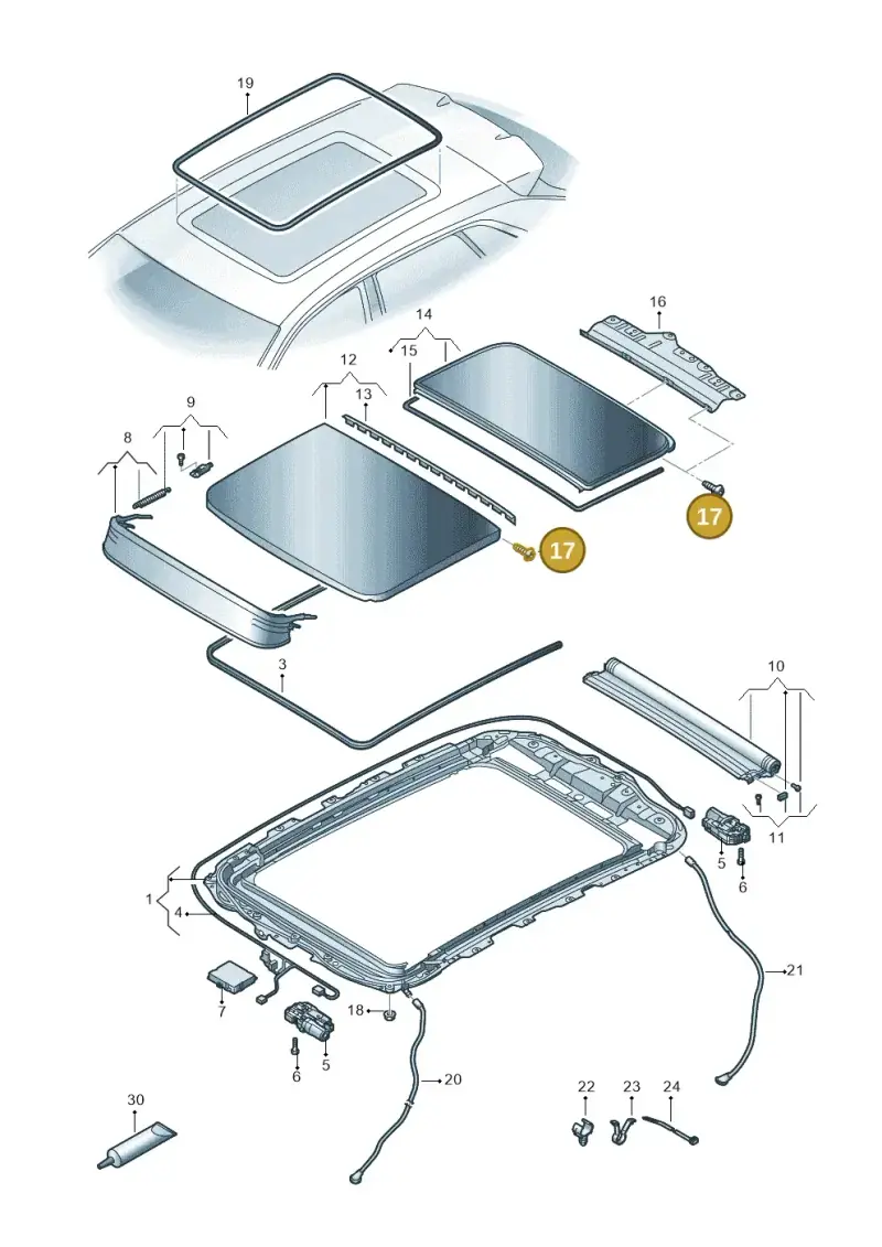 4M8877331A — Audi Q8 e-tron (2018-2020) diagram 586877000, position 17