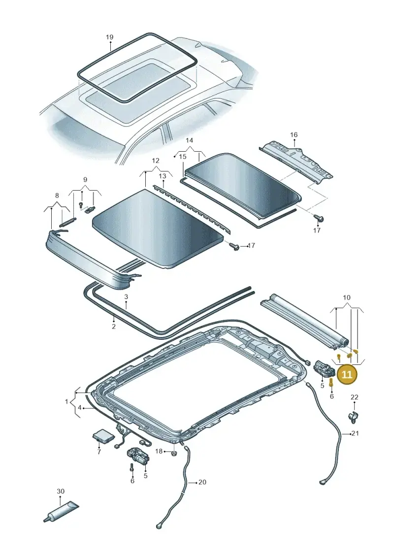 4M8877332 — Audi RS Q8 (2019-2025) diagram 429877000, position 11