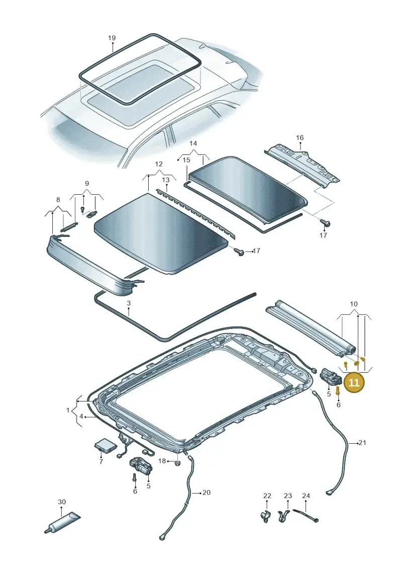 4M8877332 — Audi Q8 e-tron (2018-2025) diagram 586877000, position 11