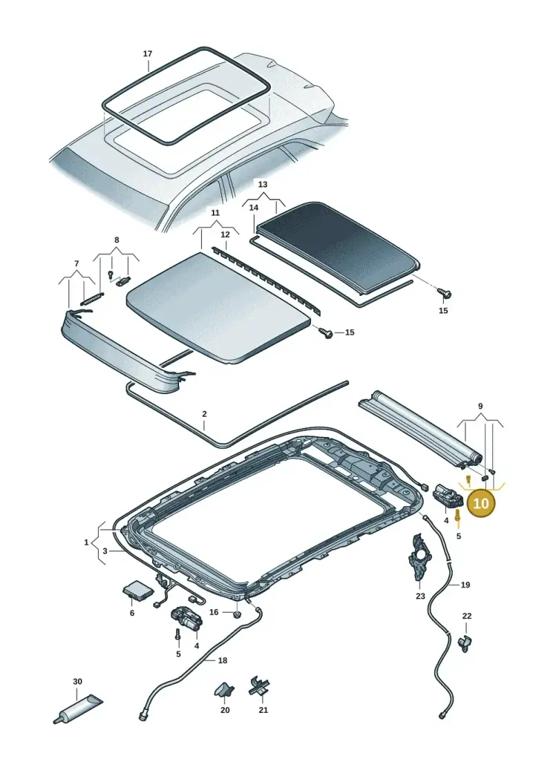 4M8877332 — Audi RS Q3 Sportback (2019-2024) diagram 597877001, position 10