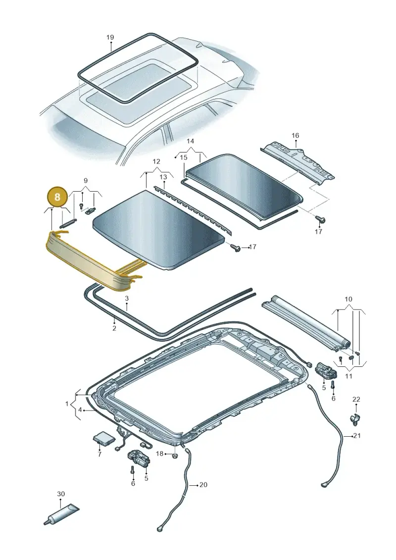 4M8877651B — Audi RS Q8 (2019-2025) diagram 429877000, position 8