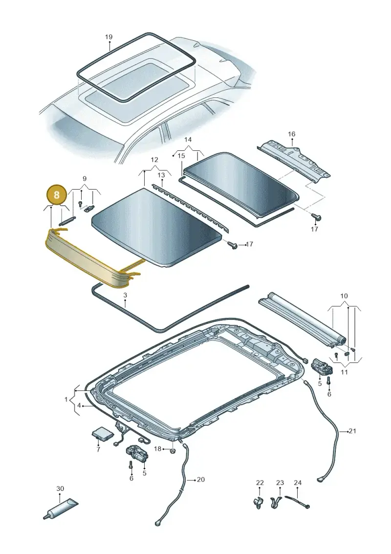 4M8877651B — Audi Q8 e-tron (2018-2025) diagram 586877000, position 8
