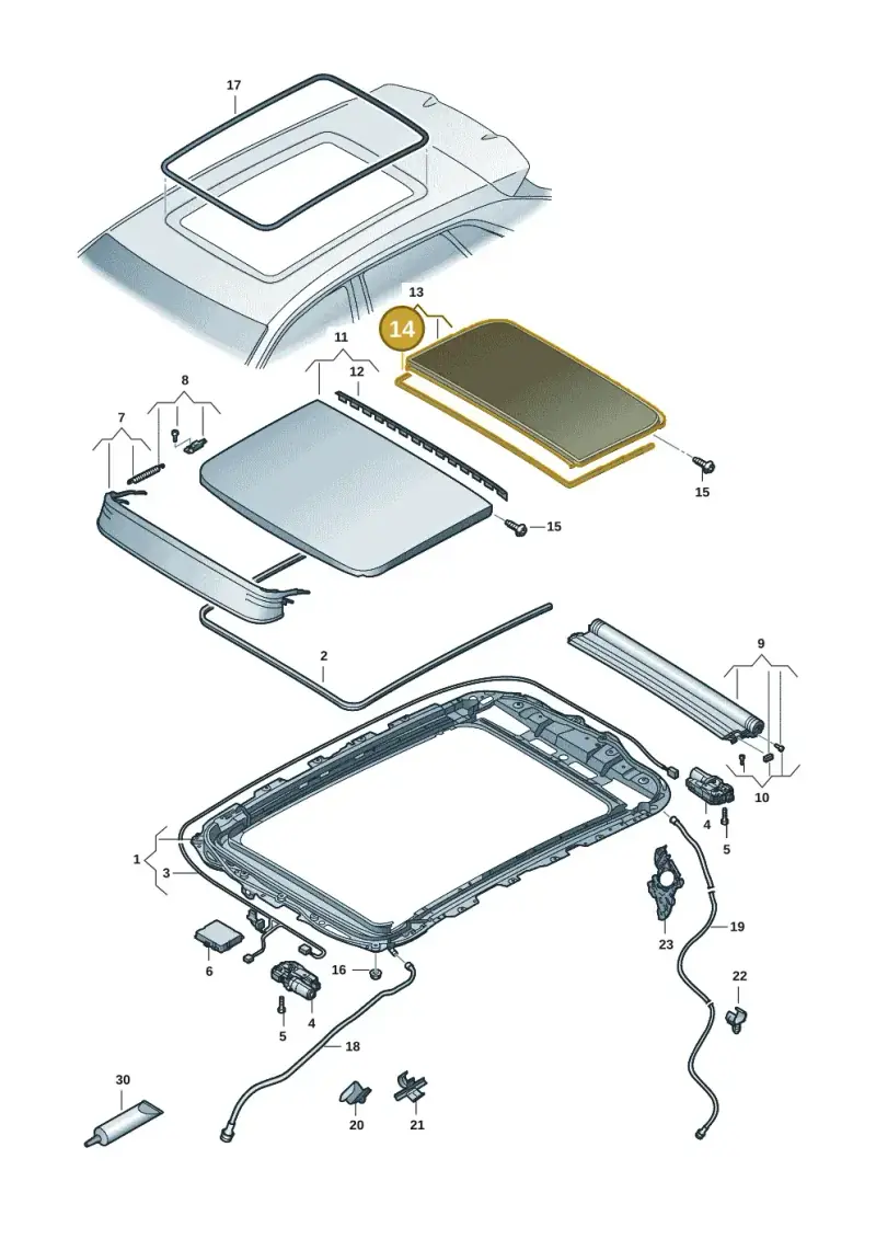 4M8877913A — Audi RS Q3 Sportback (2019-2024) diagram 597877001, position 14