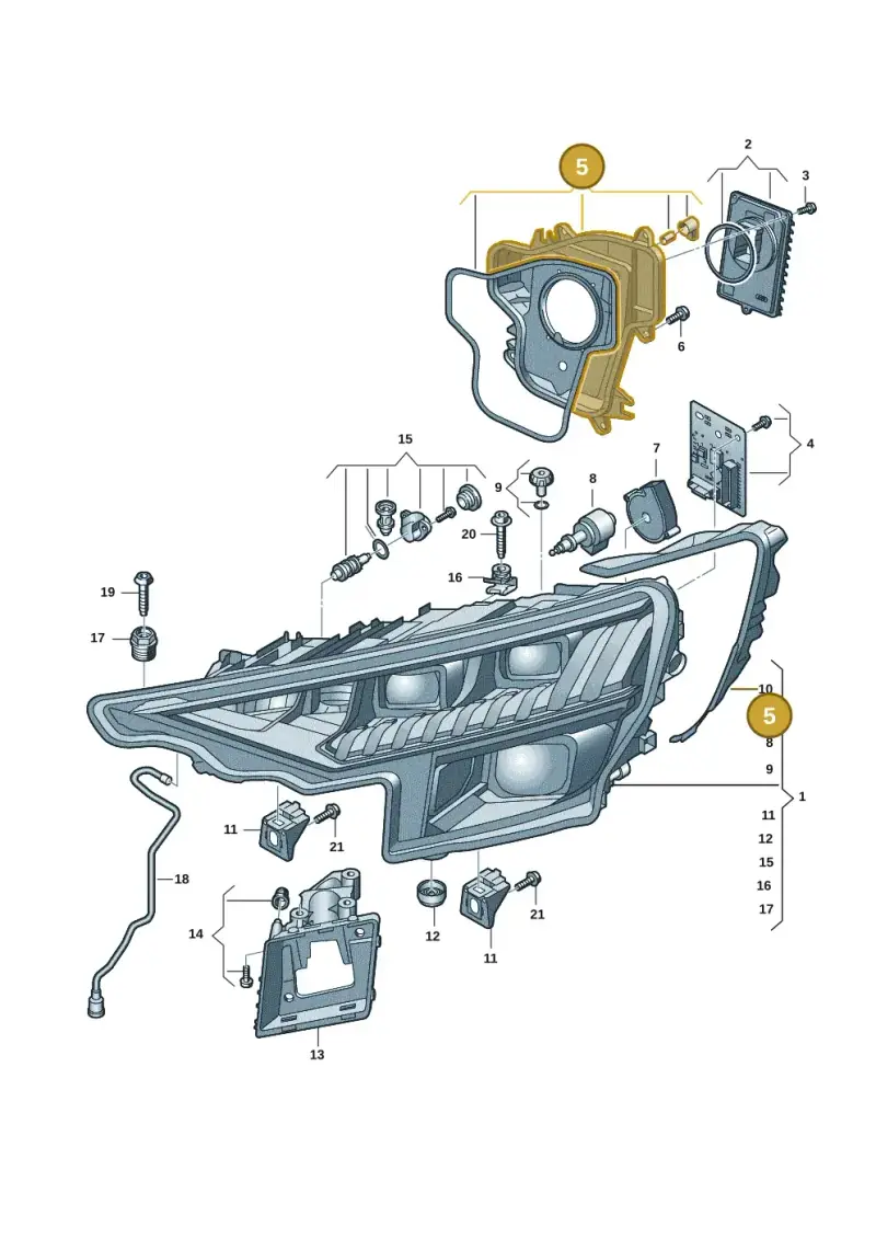 4M8941158A — Audi RS Q8 Quattro (2019-) diagram 429941005, position 5