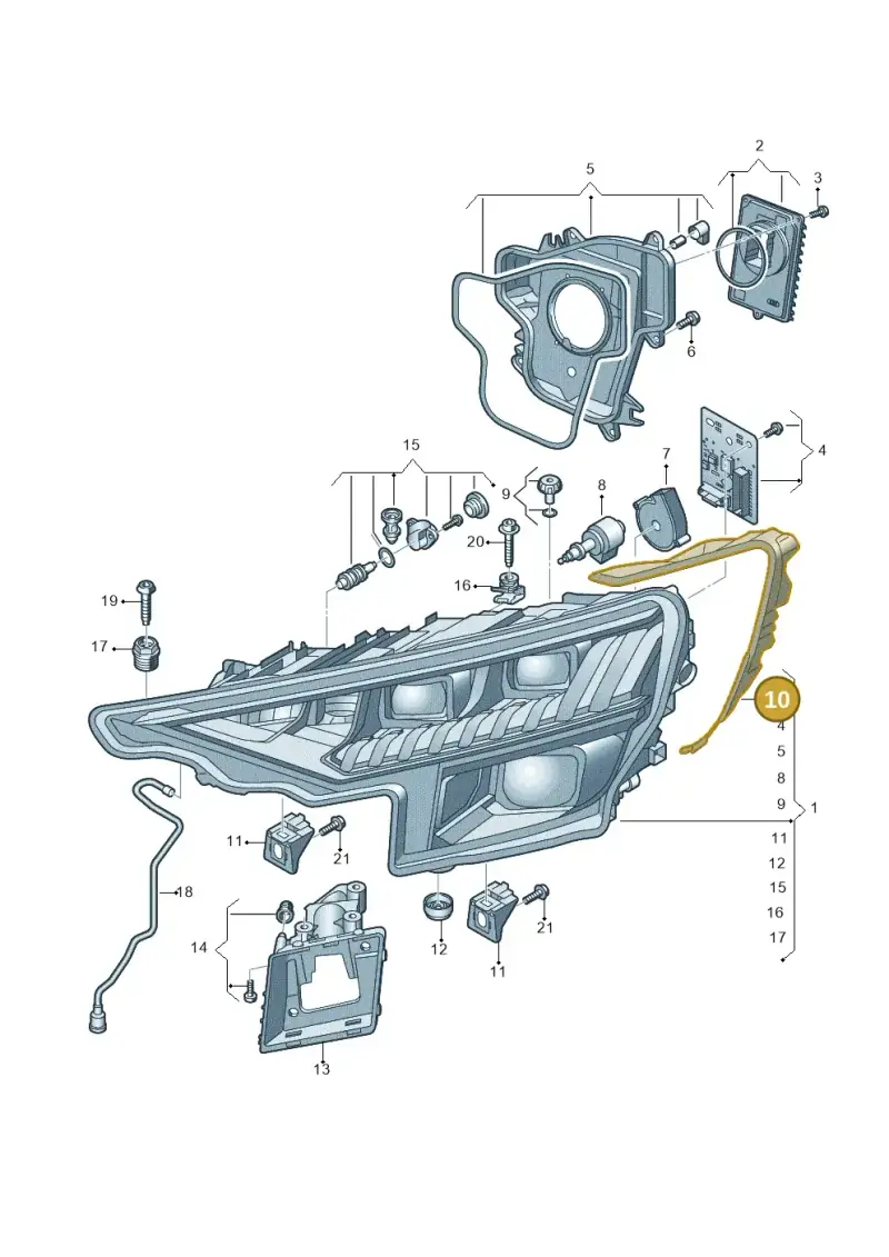 4M8941192 — Audi RS Q8 Quattro (2019-) diagram 429941070, position 10