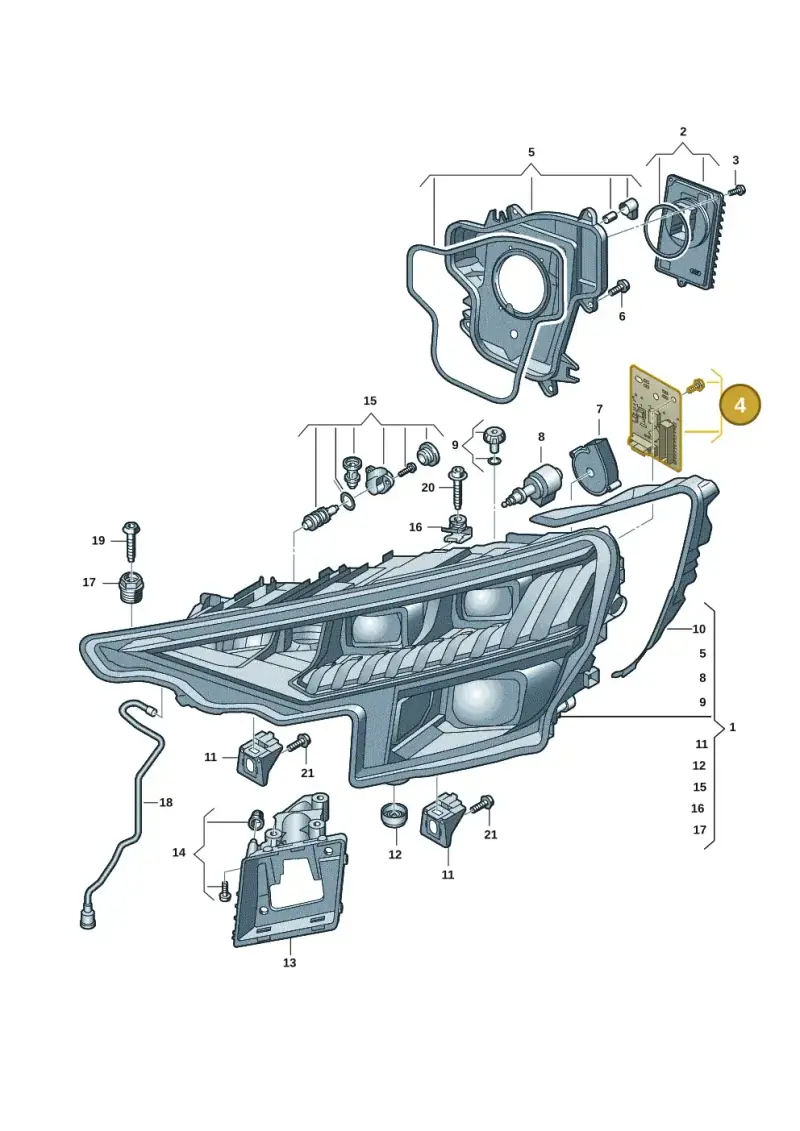 4M8941475A — Audi RS Q8 Quattro (2019-) diagram 429941005, position 4