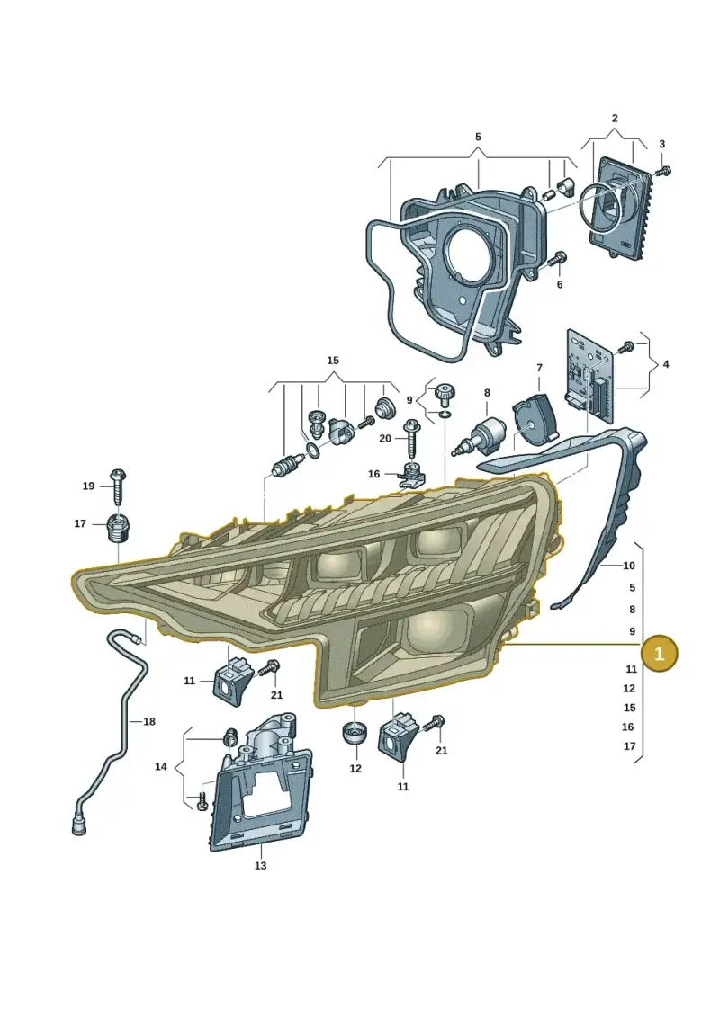 4M8941784 — Audi Q8 (2018-2025) diagram 429941000, position 1