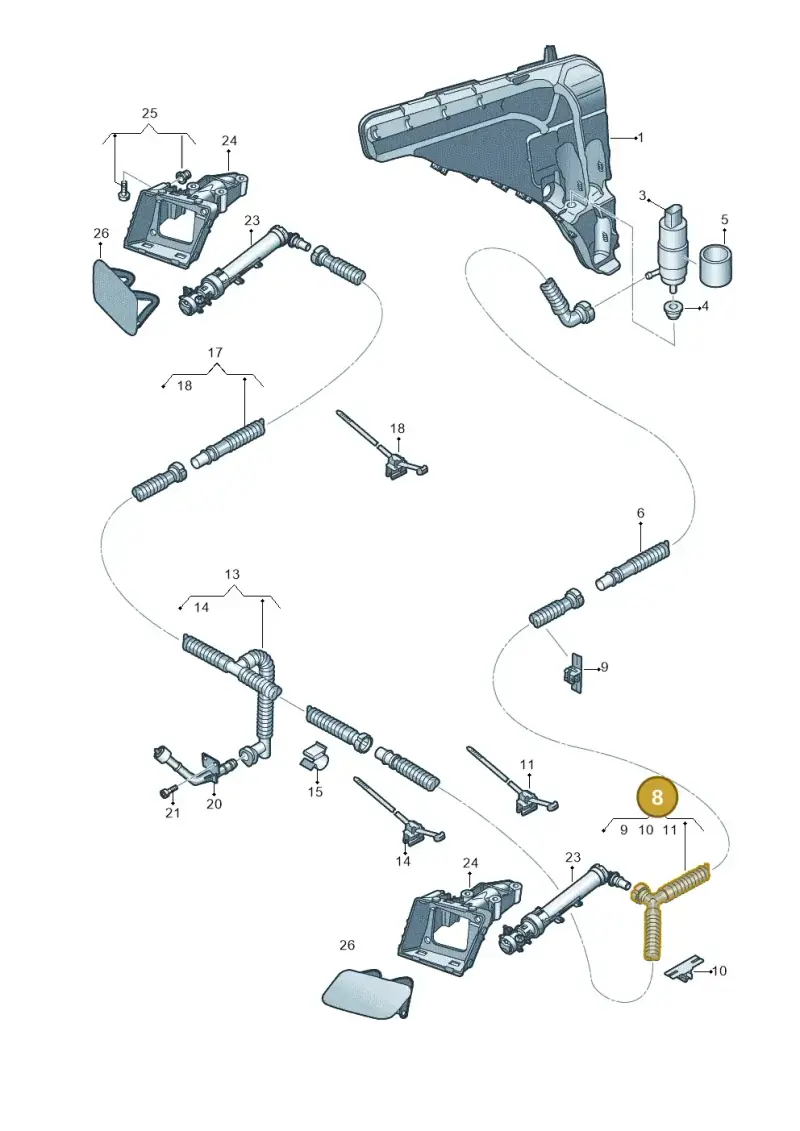 4M8955663 — Audi RS Q8 (2019-2025) diagram 429955040, position 8