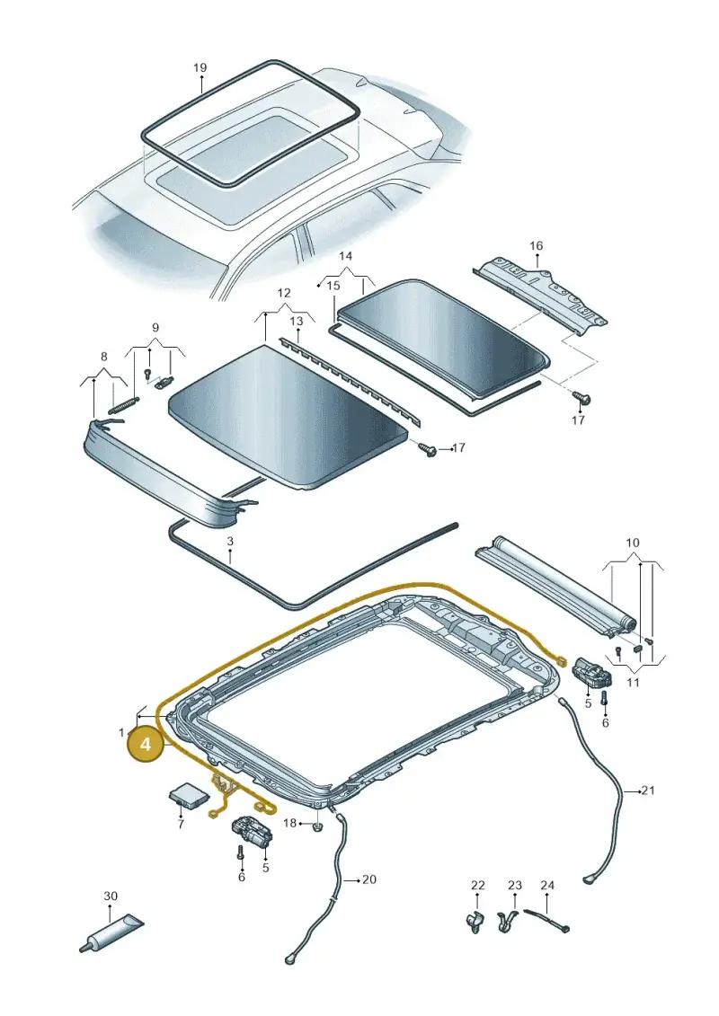 4M8971648 — Audi Q8 e-tron (2018-2025) diagram 586877000, position 4