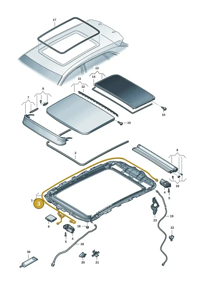 4M8971648 — Audi RS Q3 Sportback (2019-2024) diagram 597877001, position 3