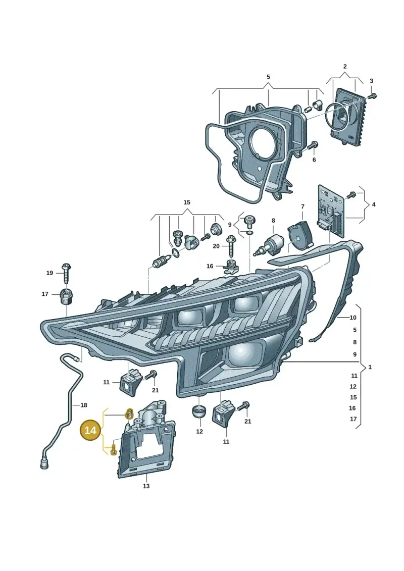 4M8998099 — Audi RS Q8 (2019-2025) diagram 429941000, position 13