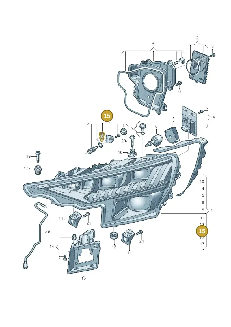 4M8998607 — Audi RS Q8 (2019-2025) diagram 429941070, position 15