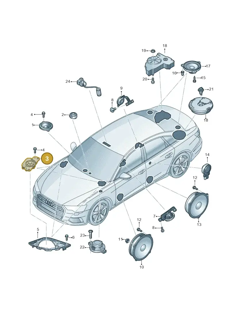 4N0035398 — Audi A6 2.0 (2018-) diagram 430035350, position 3