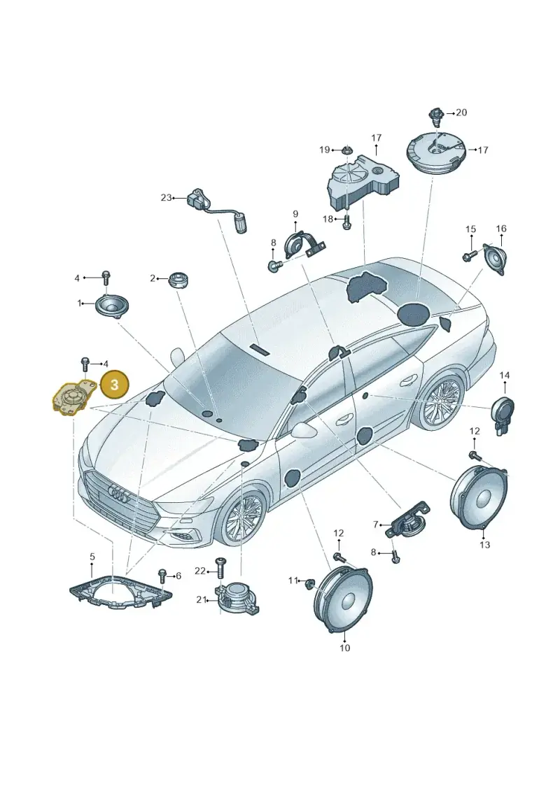 4N0035398 — Audi RS7 Sportback (2019-) diagram 435035350, position 3
