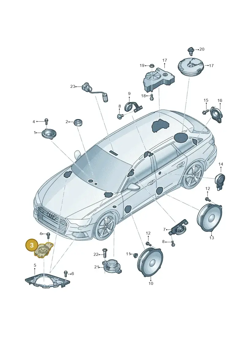 4N0035398 — Audi RS6 Avant (2019-) diagram 430035360, position 3